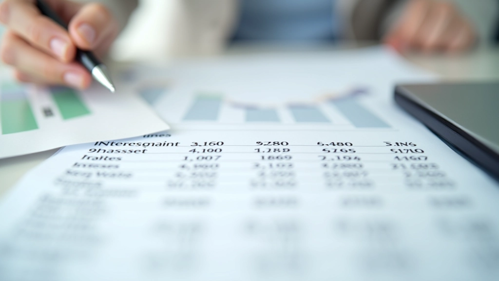 Grafika porovnání úrokových sazeb v tabulce