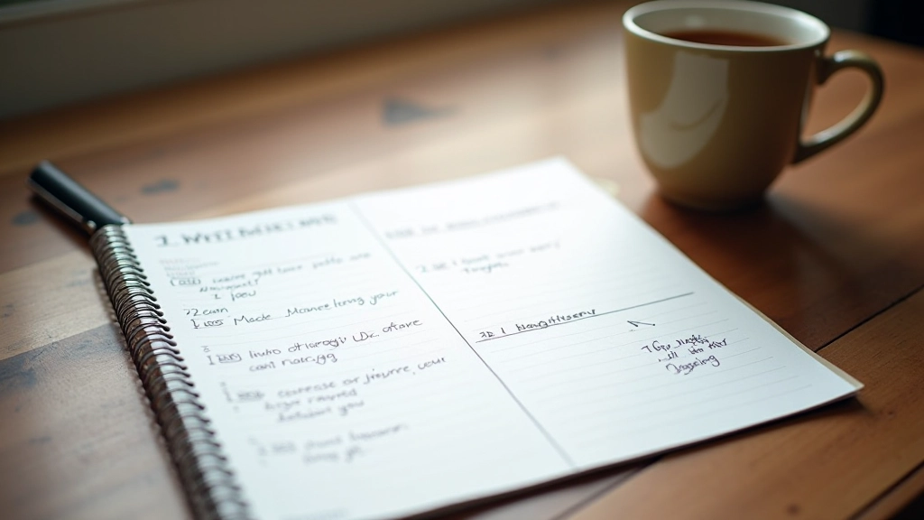 Deník s měsíčními záznamy o spořených částkách a motivačními poznámkami